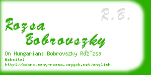 rozsa bobrovszky business card